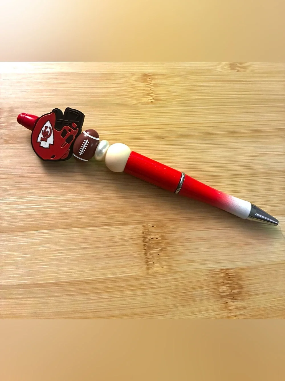 Kansas City Football Beaded Red Pen